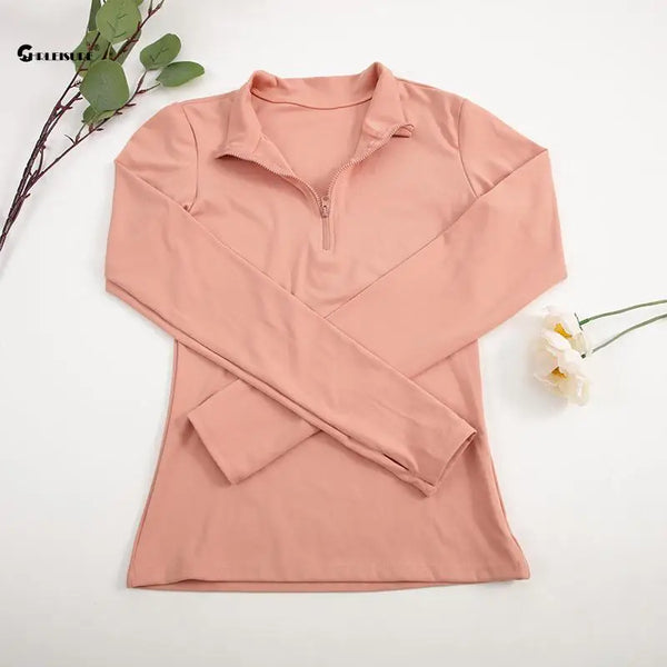 Half-Zip Long Sleeve Yoga Top for Women