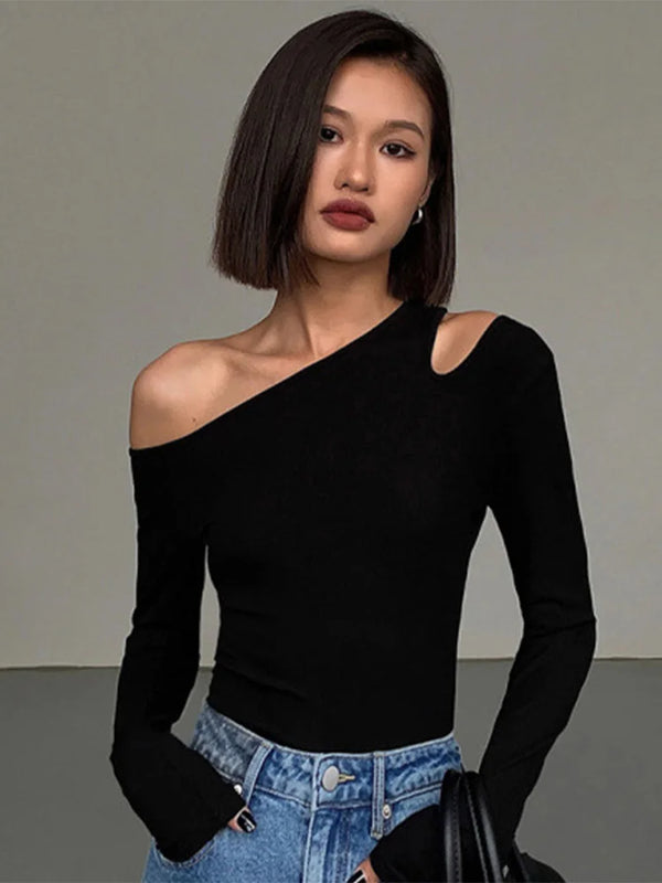 Sexy Hollow-Out Long Sleeve T-Shirt